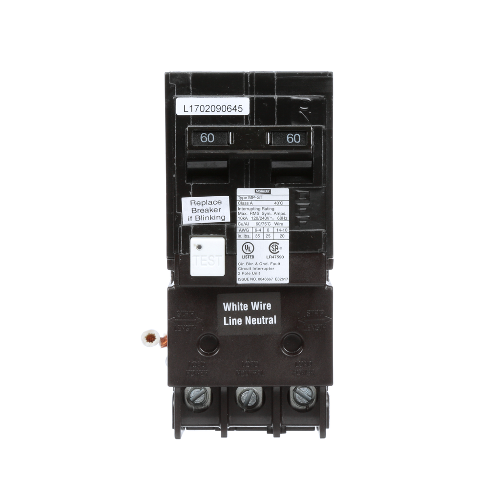 Siemens MP260GFA BRKR MP-GT GFCI 5mA 2P Product image for Siemens MP260GFA BRKR MP-GT GFCI 5mA 2P