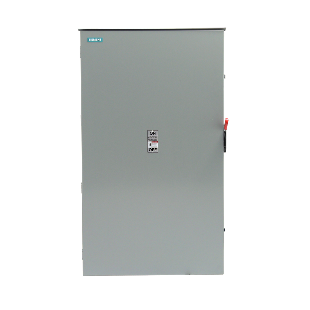 Siemens Industry HF367NR 480/600 VAC/250 VDC 800 Amp 3-Pole 4-Wire NEMA 3R Heavy Duty Fusible Safety Switch Siemens Industry HF367NR 480/600 VAC/250 VDC 800 Amp 3-Pole 4-Wire NEMA 3R Heavy Duty Fusible Safety Switch