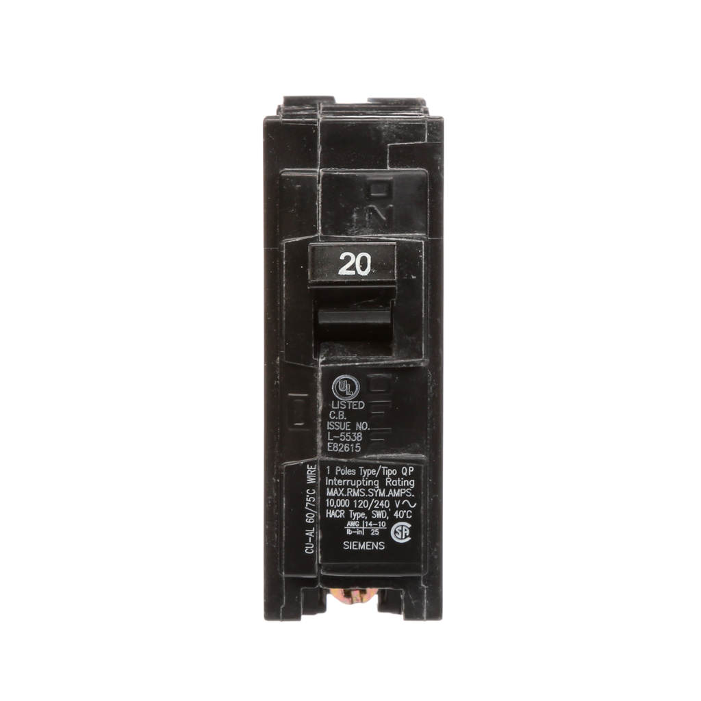 S-A Q120U Breaker 20A 1P 120V 10K Q S-A Q120U Breaker 20A 1P 120V 10K Q