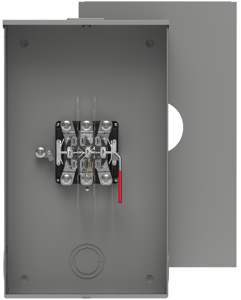 Product image for Siemens 49007-02FL 600 VAC 320 Amp 4-Phase 4-Wire 7-Jaw 1-Position Lever Bypass Ringless Meter Mounting Equipment