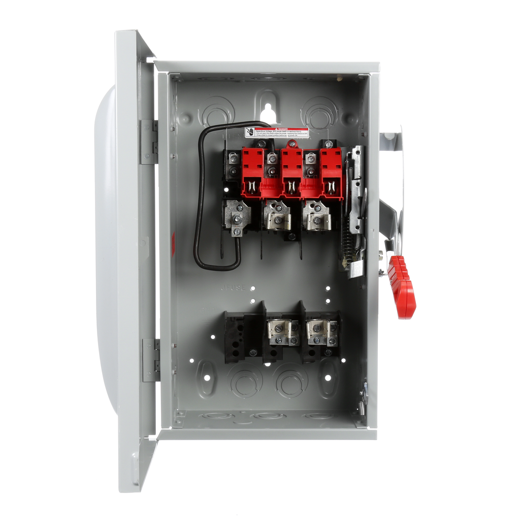 Siemens Industry HF262 480/600 VAC 250/600 VDC 60 Amp 2-Pole 2-Wire NEMA 1 Heavy Duty Fusible Safety Switch Siemens Industry HF262 480/600 VAC 250/600 VDC 60 Amp 2-Pole 2-Wire NEMA 1 Heavy Duty Fusible Safety Switch