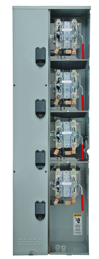 Product image for Siemens WML13400RJ 240 VAC 400 Amp 3-Phase 25 kA 4-Wire 7-Jaw 1-Position Lever Bypass Ringless Meter Stack