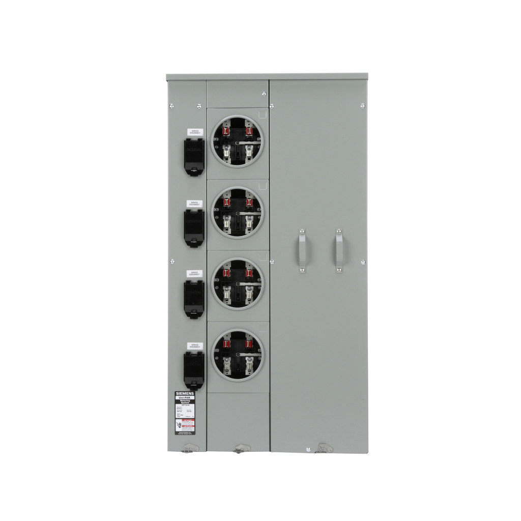 Product image for Siemens WEP4411 120/240 VAC 400 Amp 1-Phase 3-Wire Overhead/Underground Feed Direction Meter Center