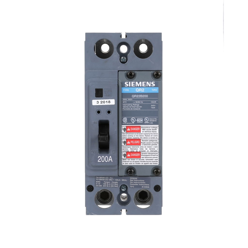 Siemens Ca QR22B200 QR MCCB,10kA@24 Siemens Ca QR22B200 QR MCCB,10kA@24