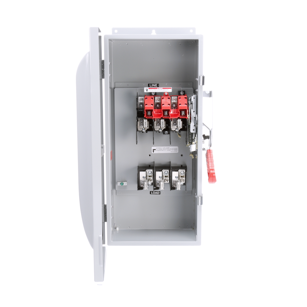 Siemens Industry HF363J 480/600 VAC 250/600 VDC 100 Amp 3-Pole 3-Wire NEMA 12 Heavy Duty Fusible Safety Switch Siemens Industry HF363J 480/600 VAC 250/600 VDC 100 Amp 3-Pole 3-Wire NEMA 12 Heavy Duty Fusible Safety Switch