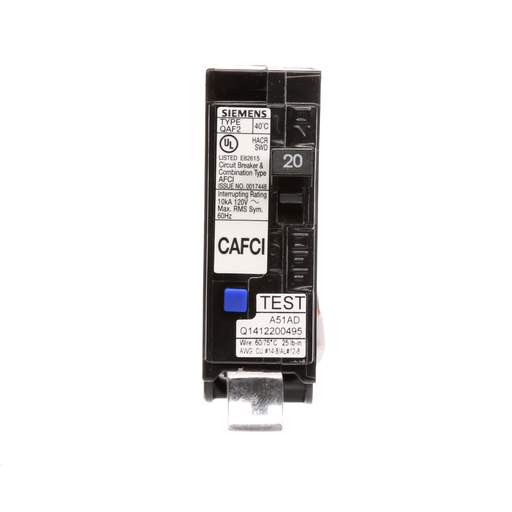 Product image for Siemens QA120AFCNL BRKR QAF2 AFCI 1P 12