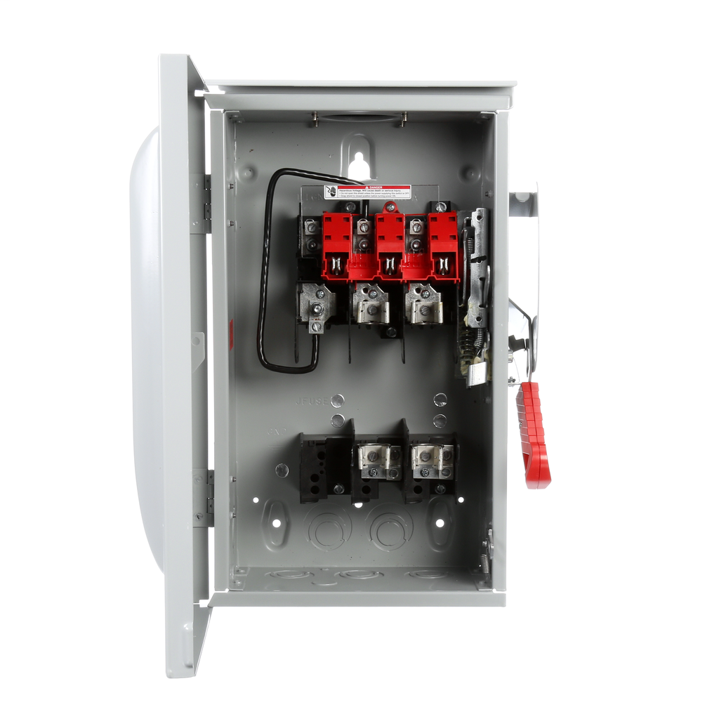 Siemens Industry HF262R 480/600 VAC 250/600 VDC 60 Amp 2-Pole 2-Wire NEMA 3R Heavy Duty Fusible Safety Switch Siemens Industry HF262R 480/600 VAC 250/600 VDC 60 Amp 2-Pole 2-Wire NEMA 3R Heavy Duty Fusible Safety Switch