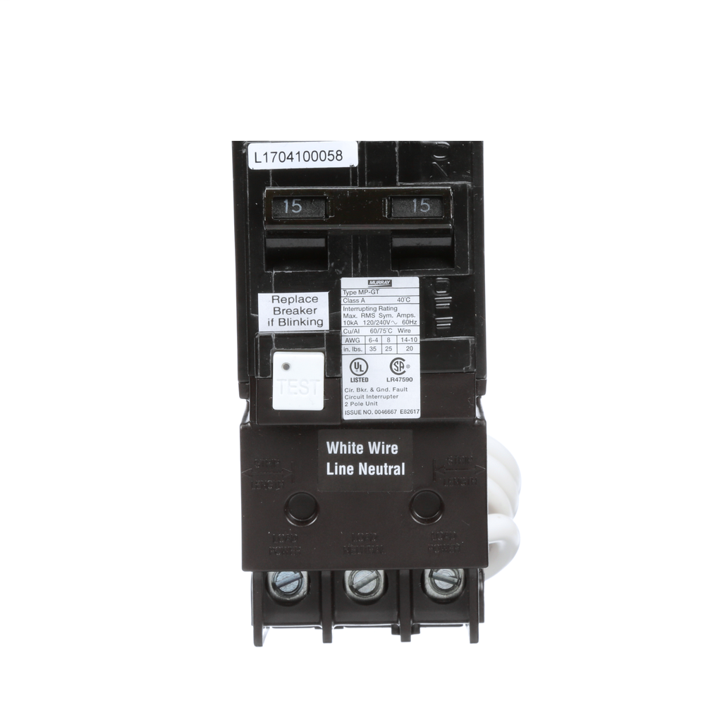 Siemens MP215GFA BRKR MP-GT GFCI 5mA 2P Product image for Siemens MP215GFA BRKR MP-GT GFCI 5mA 2P