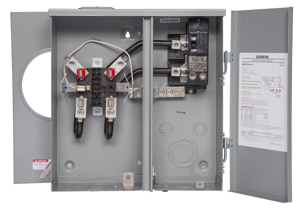 Siemens MM0202B1200RJB Combination Meter / Main, 120/240 VAC 1-Phase 3