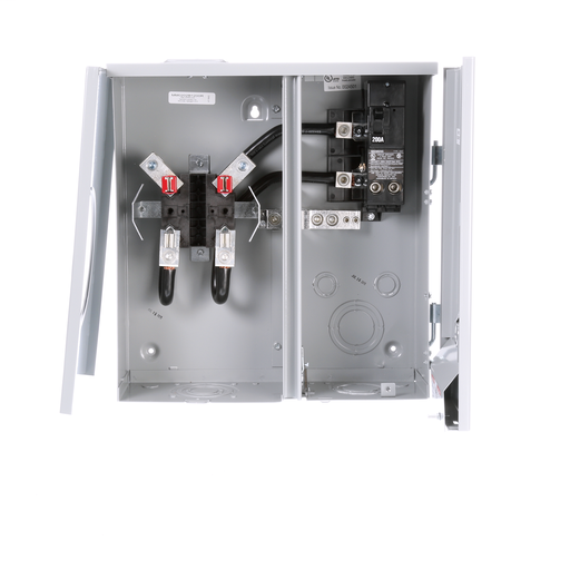 Product image for Siemens MM0202B1200R Combination Meter / Main, 120/240 VAC 1-Phase 3-Wire, 200A Meter Socket / 200A Main, 2-Circuit 22kA, 4-Jaw, No Bypass, Ringless Cover, NEMA 3R