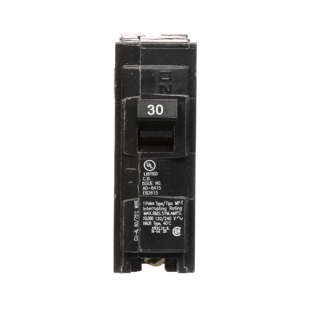 Siemens MP130 1-Pole 120 VAC 30 Amp 10 kA Plug-In Circuit Breaker Siemens MP130 1-Pole 120 VAC 30 Amp 10 kA Plug-In Circuit Breaker