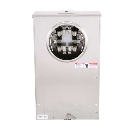 Product image for Siemens 9837-0422 600 VAC 20 Amp 1-Phase 3-Wire 6-Jaw NEMA 3R Ringless Meter Mounting Equipment