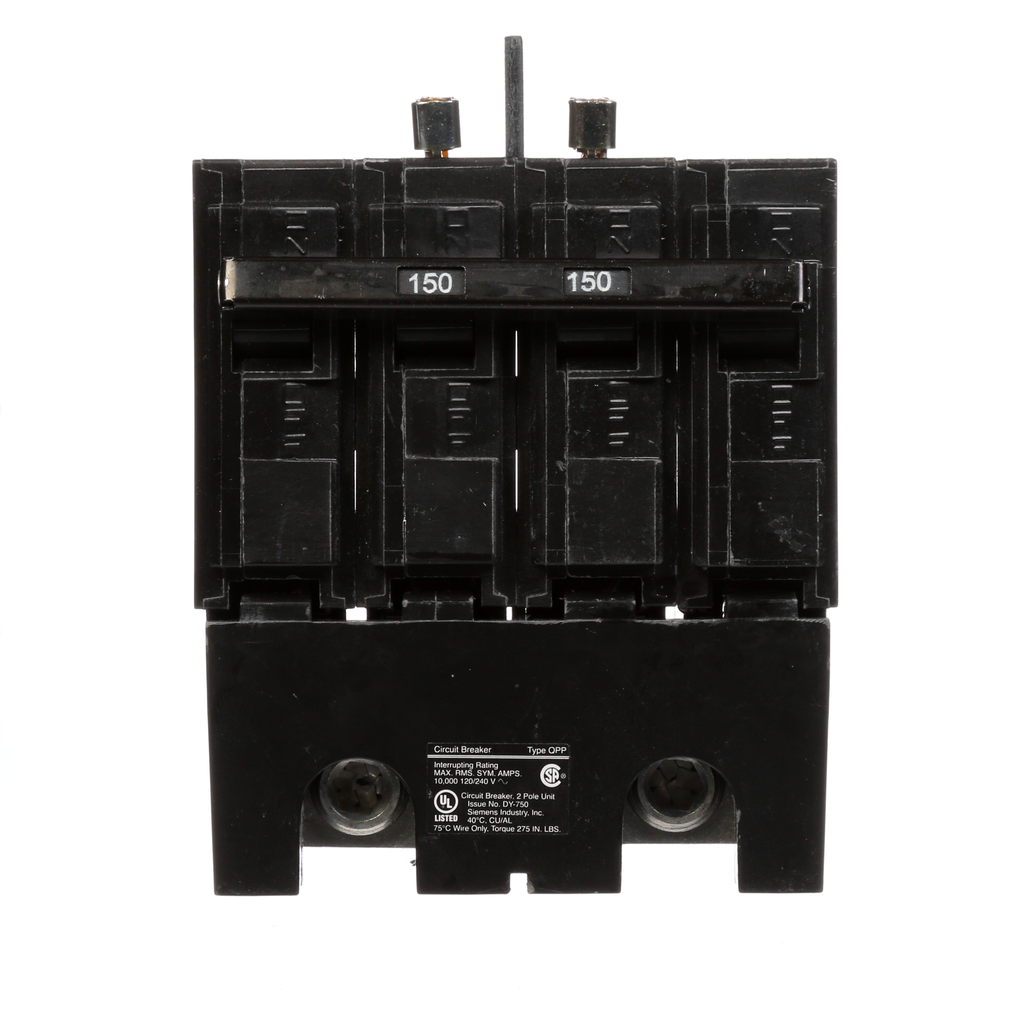 Siemens Industry Q2150B 2-Pole 120/240 VAC 150 Amp 10 kA Common Trip Molded Case Circuit Breaker Siemens Industry Q2150B 2-Pole 120/240 VAC 150 Amp 10 kA Common Trip Molded Case Circuit Breaker