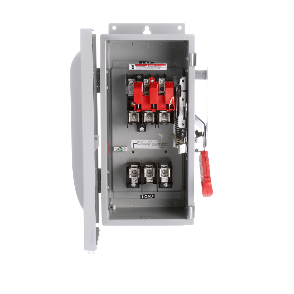 Siemens Industry HF361J 480/600 VAC 250 VDC 30 Amp 3-Pole 3-Wire NEMA 12 Heavy Duty Fusible Safety Switch Siemens Industry HF361J 480/600 VAC 250 VDC 30 Amp 3-Pole 3-Wire NEMA 12 Heavy Duty Fusible Safety Switch