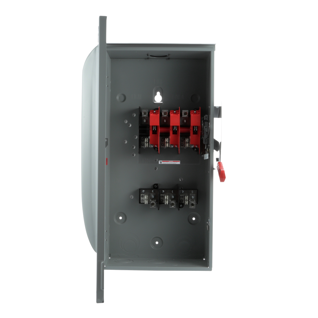 Siemens Industry HF364R 480/600 VAC 250/600 VDC 200 Amp 3-Pole 3-Wire NEMA 3R Heavy Duty Fusible Safety Switch Siemens Industry HF364R 480/600 VAC 250/600 VDC 200 Amp 3-Pole 3-Wire NEMA 3R Heavy Duty Fusible Safety Switch