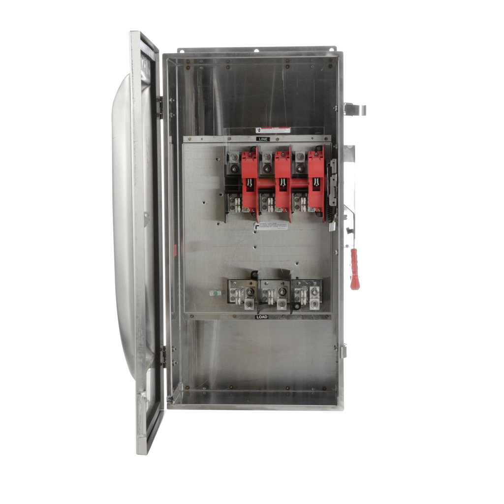 Siemens Industry HF364S 480/600 VAC 250/600 VDC 200 Amp 3-Pole 3-Wire NEMA 4/4X Heavy Duty Fusible Safety Switch Siemens Industry HF364S 480/600 VAC 250/600 VDC 200 Amp 3-Pole 3-Wire NEMA 4/4X Heavy Duty Fusible Safety Switch