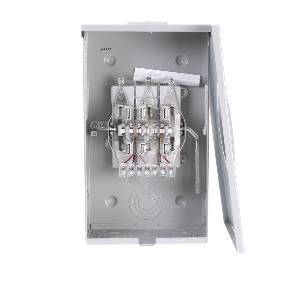 Siemens Industry 9804-8543 600 VAC 80 Amp 3-Phase 4-Wire 13-Jaw NEMA 3R Lever Bypass Meter Mounting Equipment Siemens Industry 9804-8543 600 VAC 80 Amp 3-Phase 4-Wire 13-Jaw NEMA 3R Lever Bypass Meter Mounting Equipment