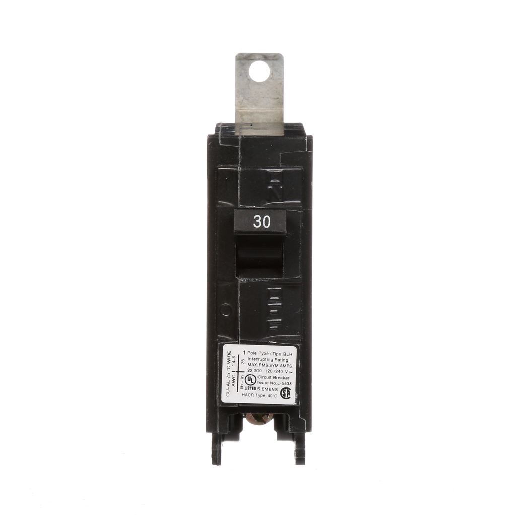 Siemens Industry B130H 1-Pole 30 Amp 120 Volt 22 K Circuit Breaker Siemens Industry B130H 1-Pole 30 Amp 120 Volt 22 K Circuit Breaker