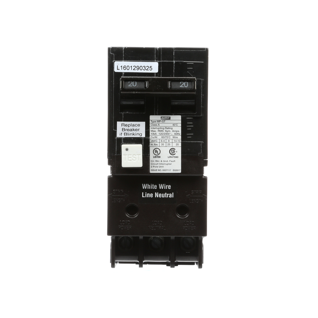 Product image for Siemens MP220GFA BRKR MP-GT GFCI 5mA 2P