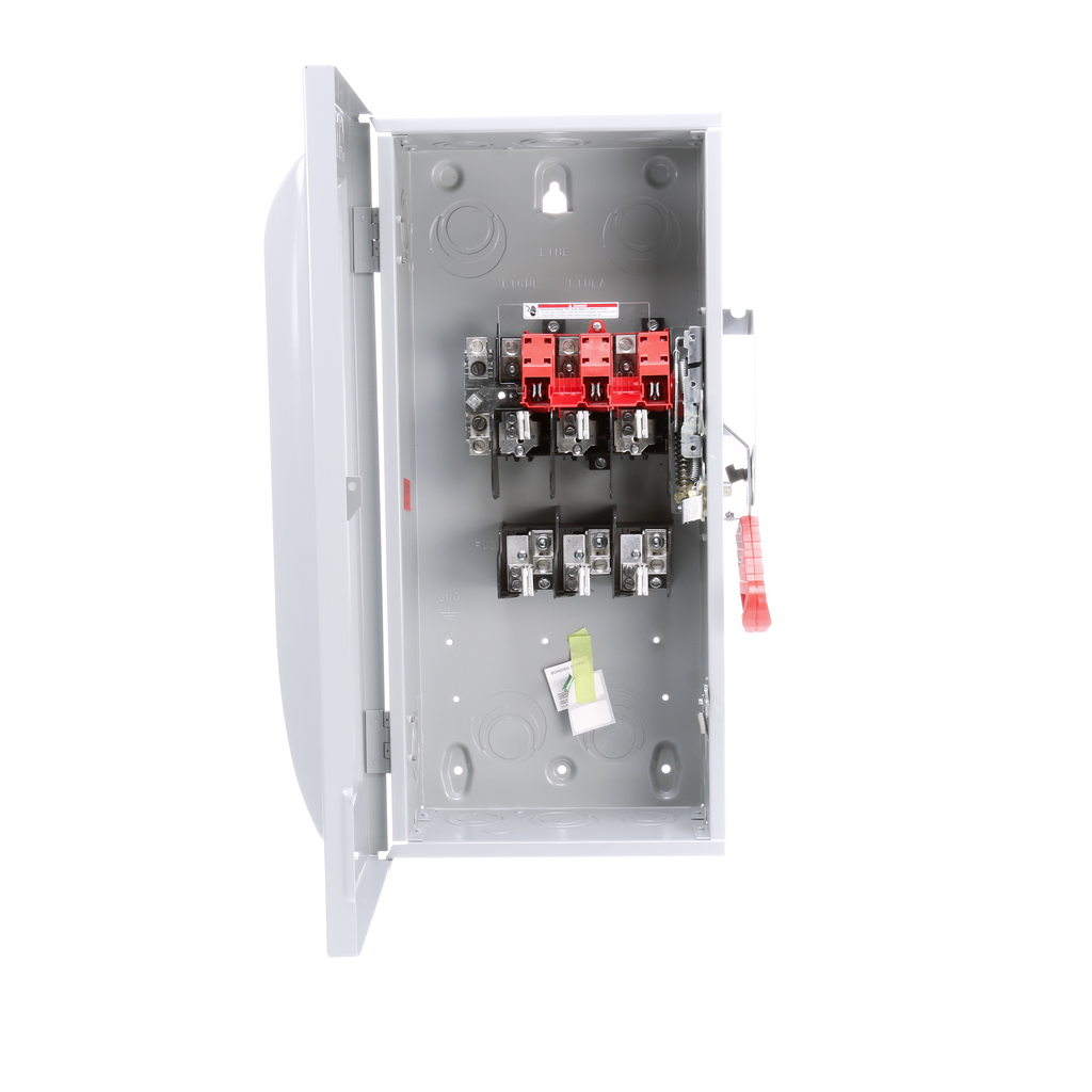 Siemens Industry HF323N 240 VAC/250 VDC 100 Amp 3-Pole 4-Wire NEMA 1 Heavy Duty Fusible Safety Switch Siemens Industry HF323N 240 VAC/250 VDC 100 Amp 3-Pole 4-Wire NEMA 1 Heavy Duty Fusible Safety Switch