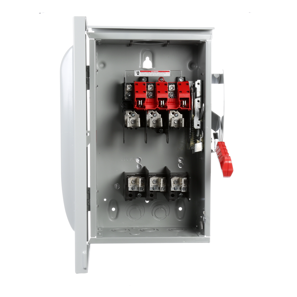 Siemens Industry HF362R 480/600 VAC 250/600 VDC 60 Amp 3-Pole 3-Wire NEMA 3R Heavy Duty Fusible Safety Switch Siemens Industry HF362R 480/600 VAC 250/600 VDC 60 Amp 3-Pole 3-Wire NEMA 3R Heavy Duty Fusible Safety Switch
