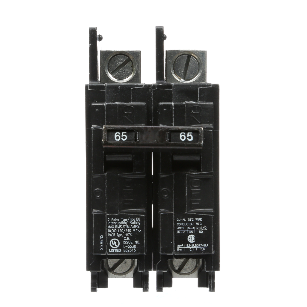 S-A BQ2B065L BRKR BQ 2P 120/240V 65 S-A BQ2B065L BRKR BQ 2P 120/240V 65
