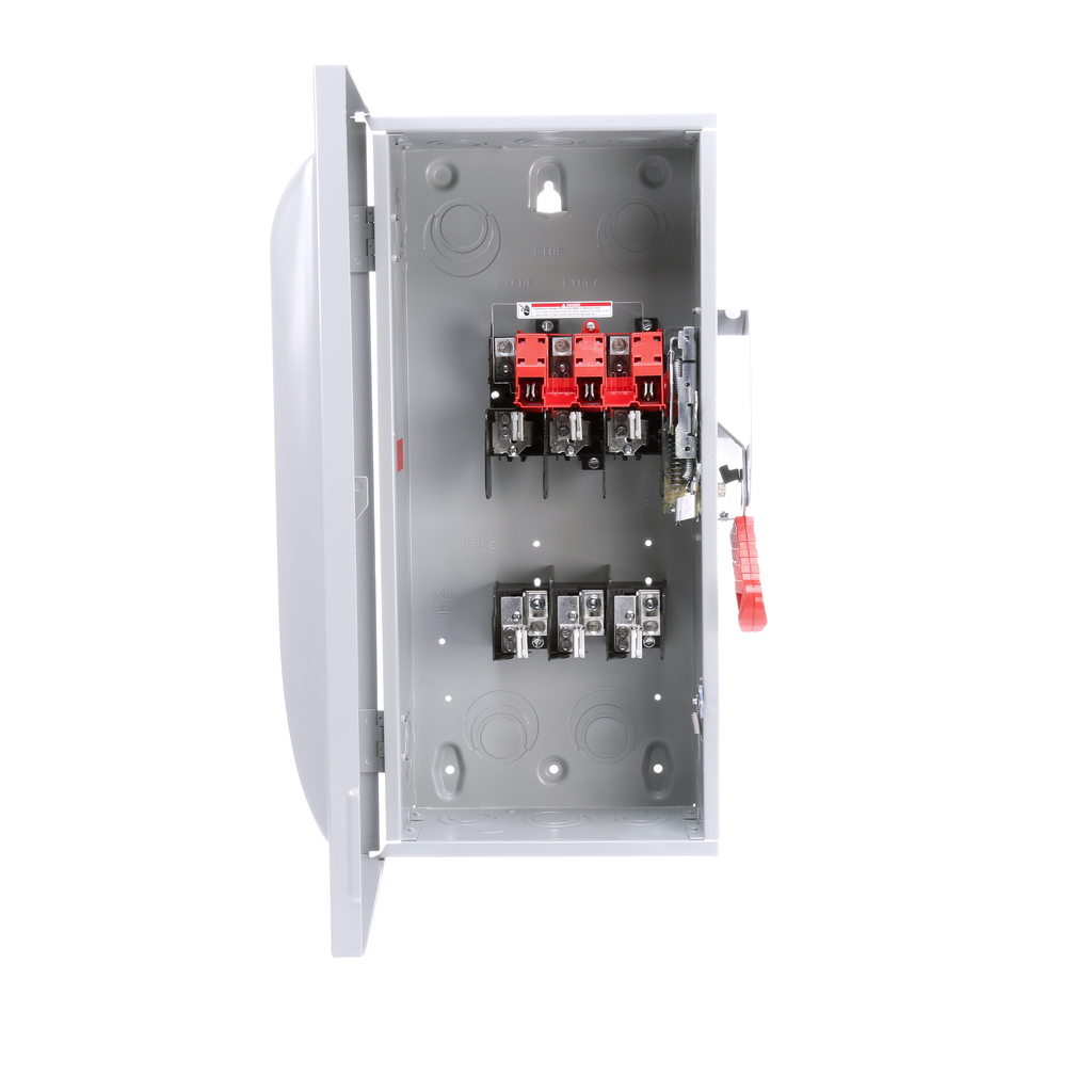 Siemens Industry HF363 480/600 VAC 250/600 VDC 100 Amp 3-Pole 3-Wire NEMA 1 Heavy Duty Fusible Safety Switch Siemens Industry HF363 480/600 VAC 250/600 VDC 100 Amp 3-Pole 3-Wire NEMA 1 Heavy Duty Fusible Safety Switch