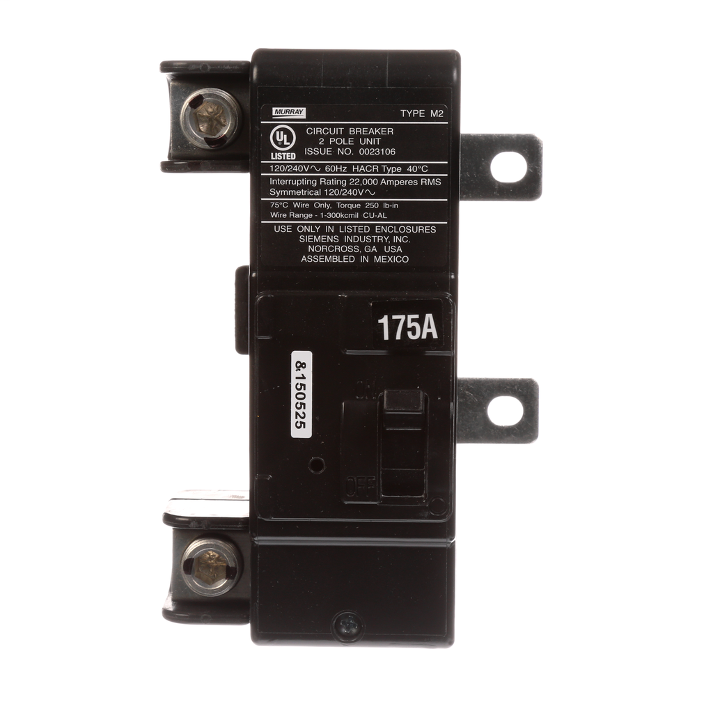 S-A MBK175M BREAKER 175A 2P 120/240 S-A MBK175M BREAKER 175A 2P 120/240