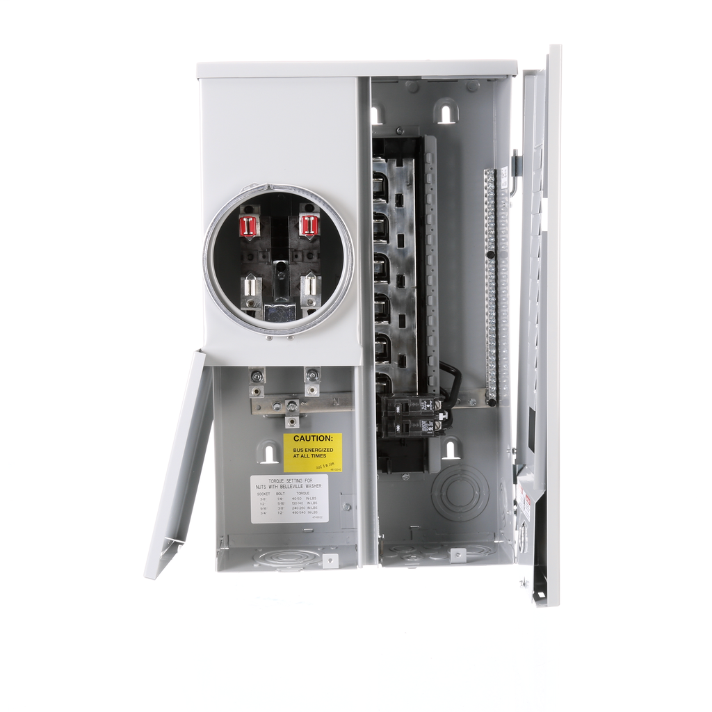 Siemens Industry MC1224B1100ESC 120/240 VAC 100 Amp 1-Phase 3-Wire Ring Type Combination Meter Load Center Siemens Industry MC1224B1100ESC 120/240 VAC 100 Amp 1-Phase 3-Wire Ring Type Combination Meter Load Center