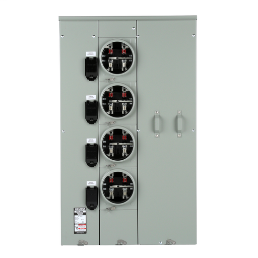 Product image for Siemens WP4412RJB 200/400 Amp 4-Position 5-Jaw Ringless Horn Bypass Uni-PAK Meter Center