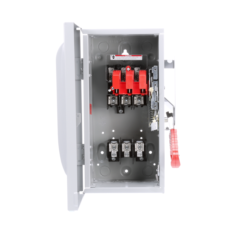 Siemens Industry HF361 240/480/600 VAC/250 VDC 30 Amp 3-Pole 3-Wire NEMA 1 Heavy Duty Fusible Safety Switch Siemens Industry HF361 240/480/600 VAC/250 VDC 30 Amp 3-Pole 3-Wire NEMA 1 Heavy Duty Fusible Safety Switch
