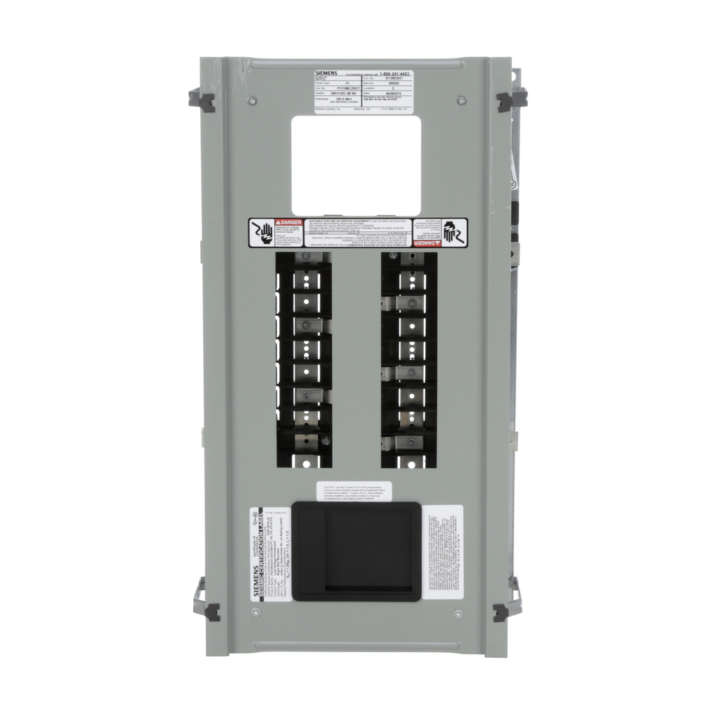 Siemens P1x18mc250ct 8 Star 1 Volt 250 Amp 3 Phase 4 Wire Copper Bus Convertible Main Panelboard Interior Quality Electrical Distribution Qed