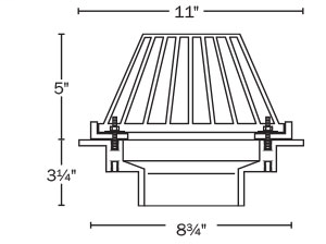 868-i6 6" no-hub 868 Series No-Hub Roof Drain
