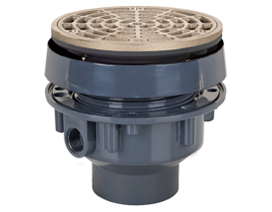 832-25PNR FinishLine™ Adjustable Floor Drain Sch. 40 Hub Connection- 5 1/2" Top
