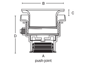 834-64DNR FinishLine™ Adjustable Ductile Iron Push-Joint Connection