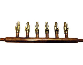 672XV0699 PowerPEX® BranchMaster™ 3/4" F1807 PEX × 3/4" F1807 PEX Trunk Valved
