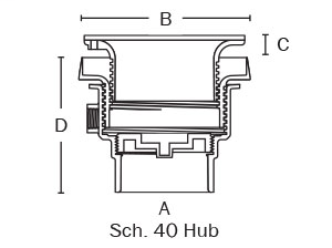 834-4PSQ FinishLine™ Adjustable Sch. 40 Hub Connection