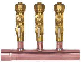 672CB0342 PowerPEX® BranchMaster™ 1" Male Sweat × 1" Female Sweat Trunk Balancing Valves