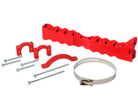 572-20 Plus 5 kit: 1 bracket 2 straps 1 clamp one 5" stainless steel band PipeTitan™