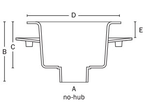 861-52iN Cast Iron Square Floor Sink 12" x 12" – No-Hub Connection