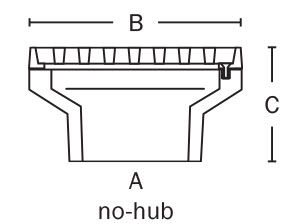 844-22NQ On-Grade Floor Drain Cast Iron No-Hub Connection