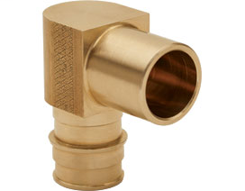 632WG332 3/4" F1960 × 3/4" MSWT PowerPEX® ASTM F1960 No Lead Brass Male Sweat Elbow Adapters