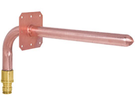 630WG248E 1/2" F1960 PowerPEX® ASTM F1960 No Lead Stub Out Elbow Square O Strap