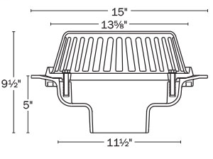 868-1503 3" no-hub connection Cast Iron Roof Drain