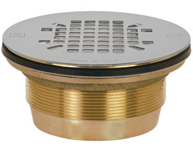 827-2B Cast Brass Body Drain No-Caulk Shower Module Drain