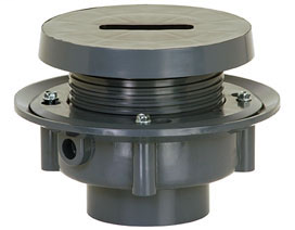 833-3PF FinishLine™ Adjustable Flashing Drain Sch. 40 Hub Connection-6 1/2"