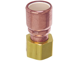 633-C02 3/4" FIP swivel x 3/4" CPVC socket CPVC MetalHead™ Water Heater Connectors FIP-Swivel Straight