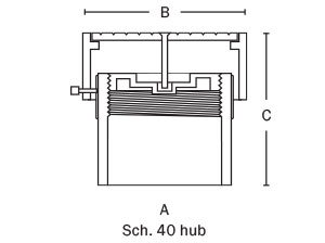 851-46T On-Grade Adjustable Cleanout Solvent Weld Connection