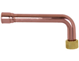 631-C307 3/4" FIP swivel × 3/4" CPVC socket CPVC MetalHead™ Water Heater Connectors FIP-Swivel Elbow