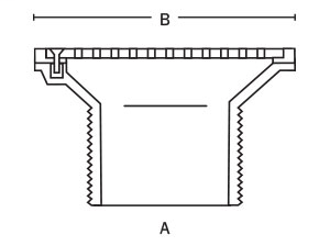 842-3LSR On-Grade Adjustable Floor Drain ABS MIP Thread